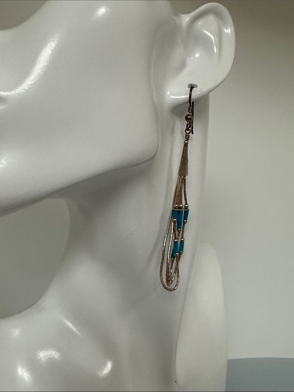 NAVAJO Turquoise 925 Sterling Silver  Earrings